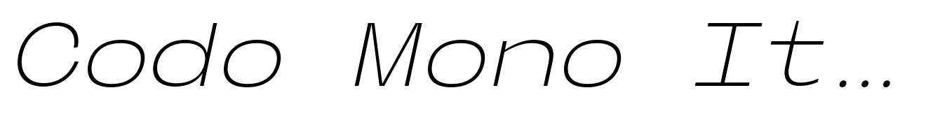 Codo Mono Italic Extra Light